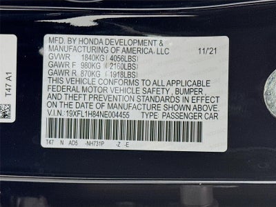 2022 Honda Civic Sport Touring