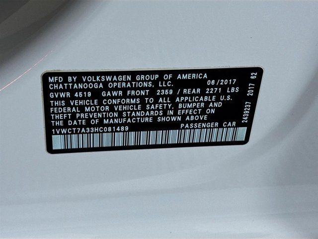 2017 Volkswagen Passat SEL Premium