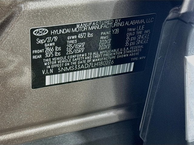 2020 Hyundai Santa Fe SEL