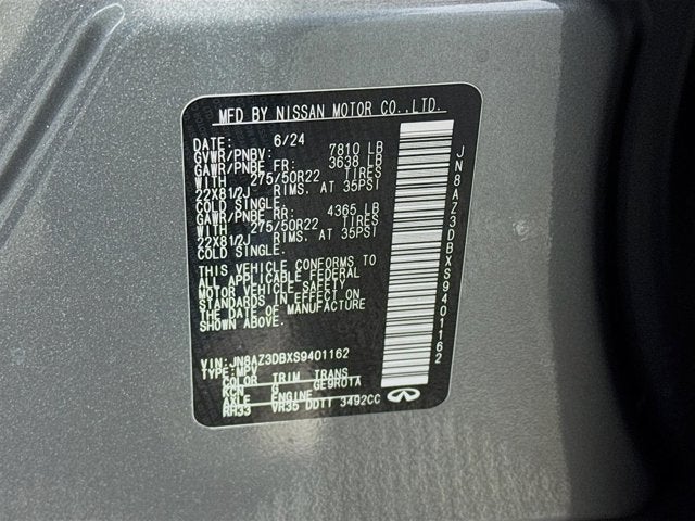 2025 INFINITI QX80 SENSORY