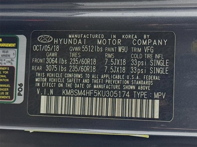2019 Hyundai Santa Fe XL SE