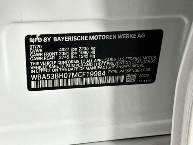 2021 BMW 5 Series 530i