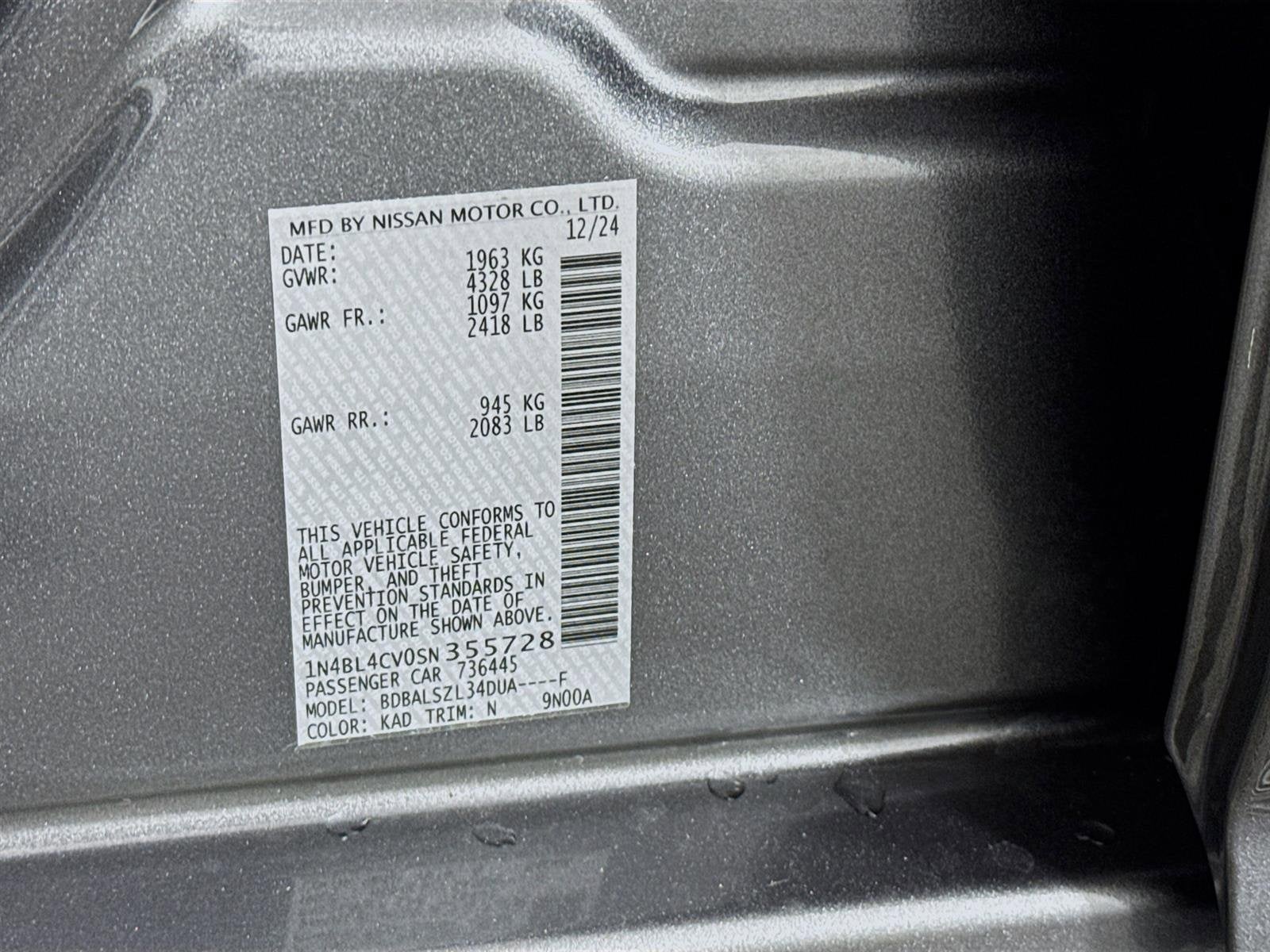 2025 Nissan Altima SR