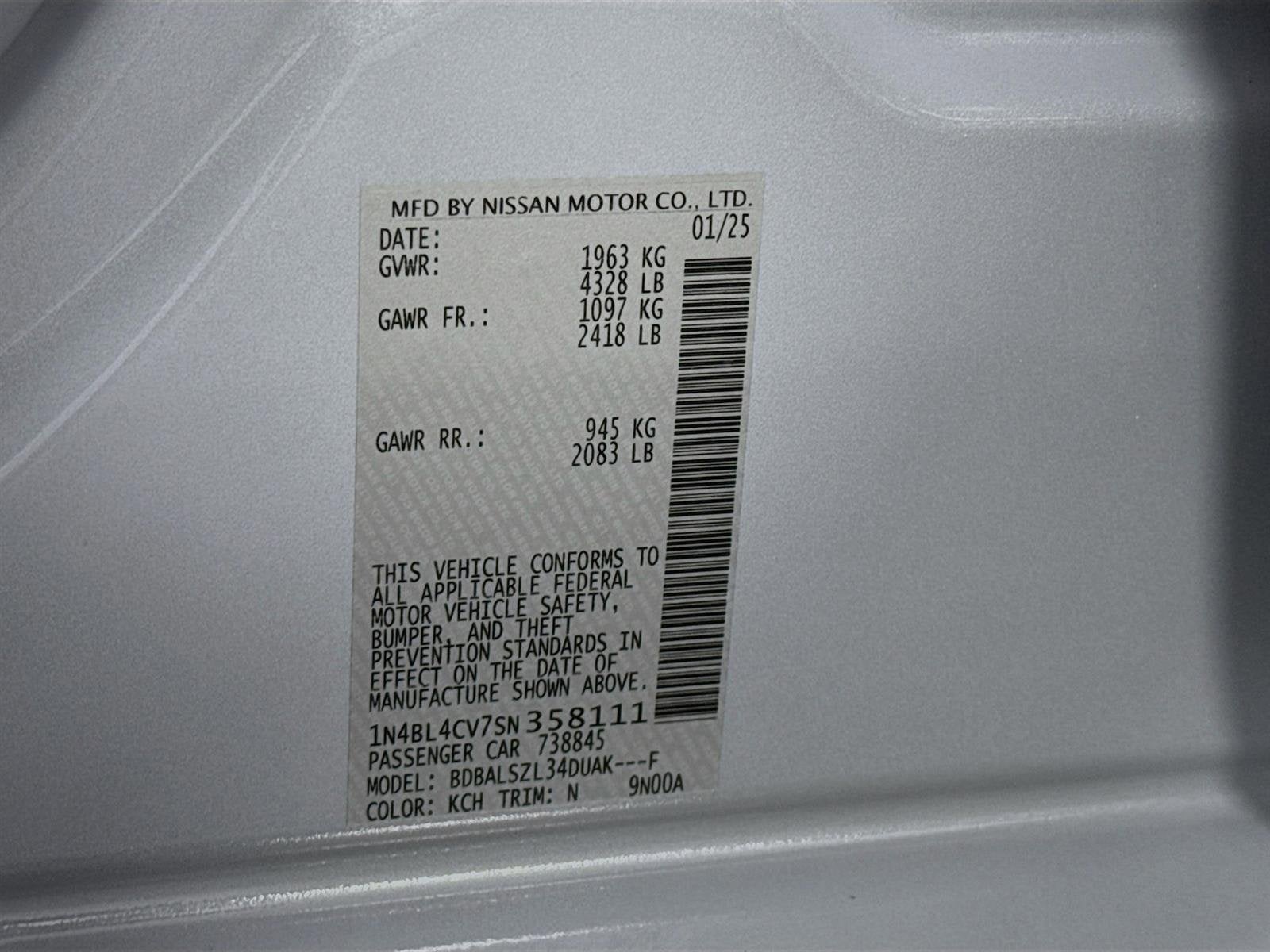 2025 Nissan Altima SR