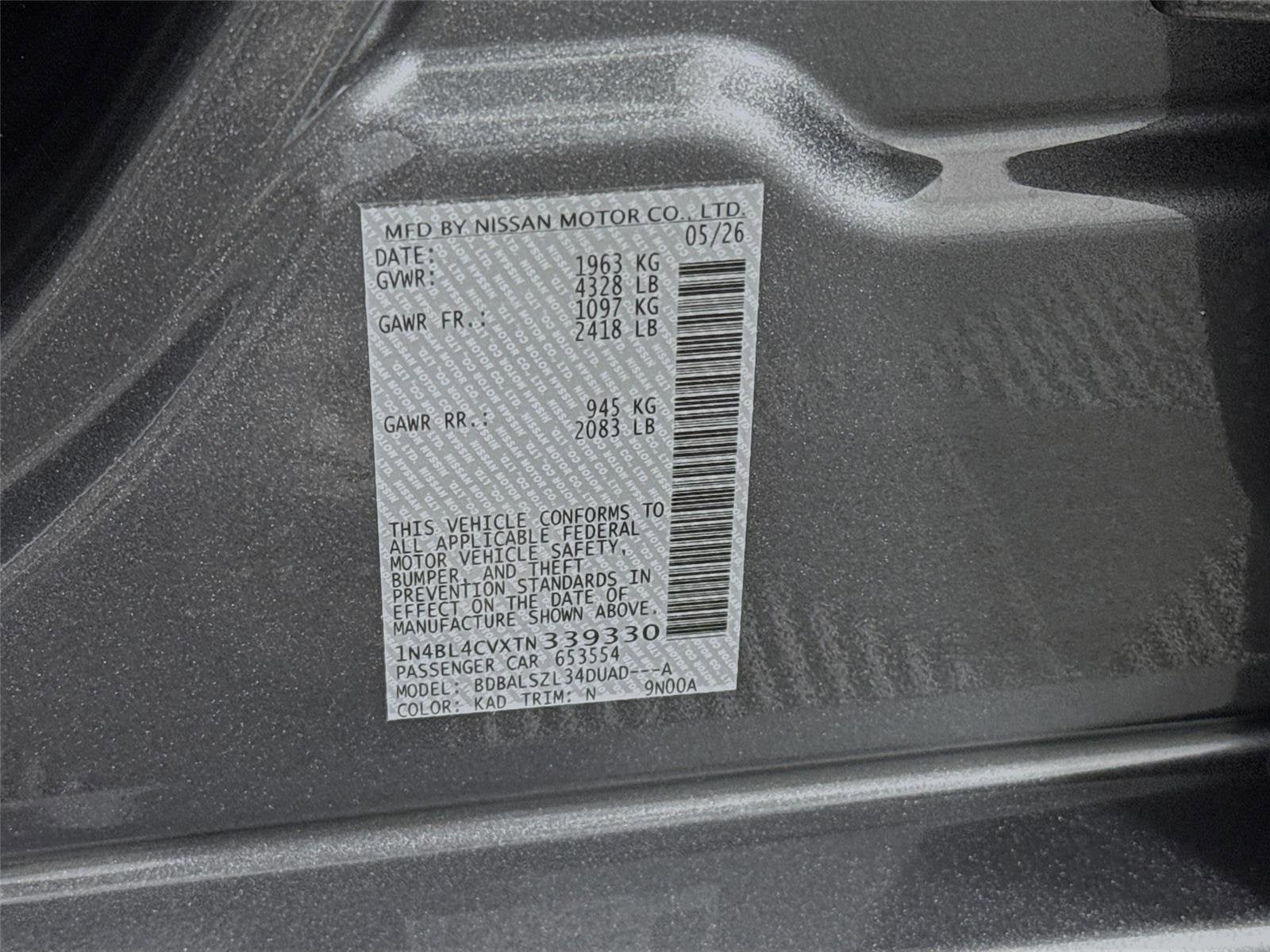 2026 Nissan Altima SR