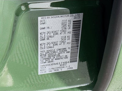 2026 Nissan Frontier SV