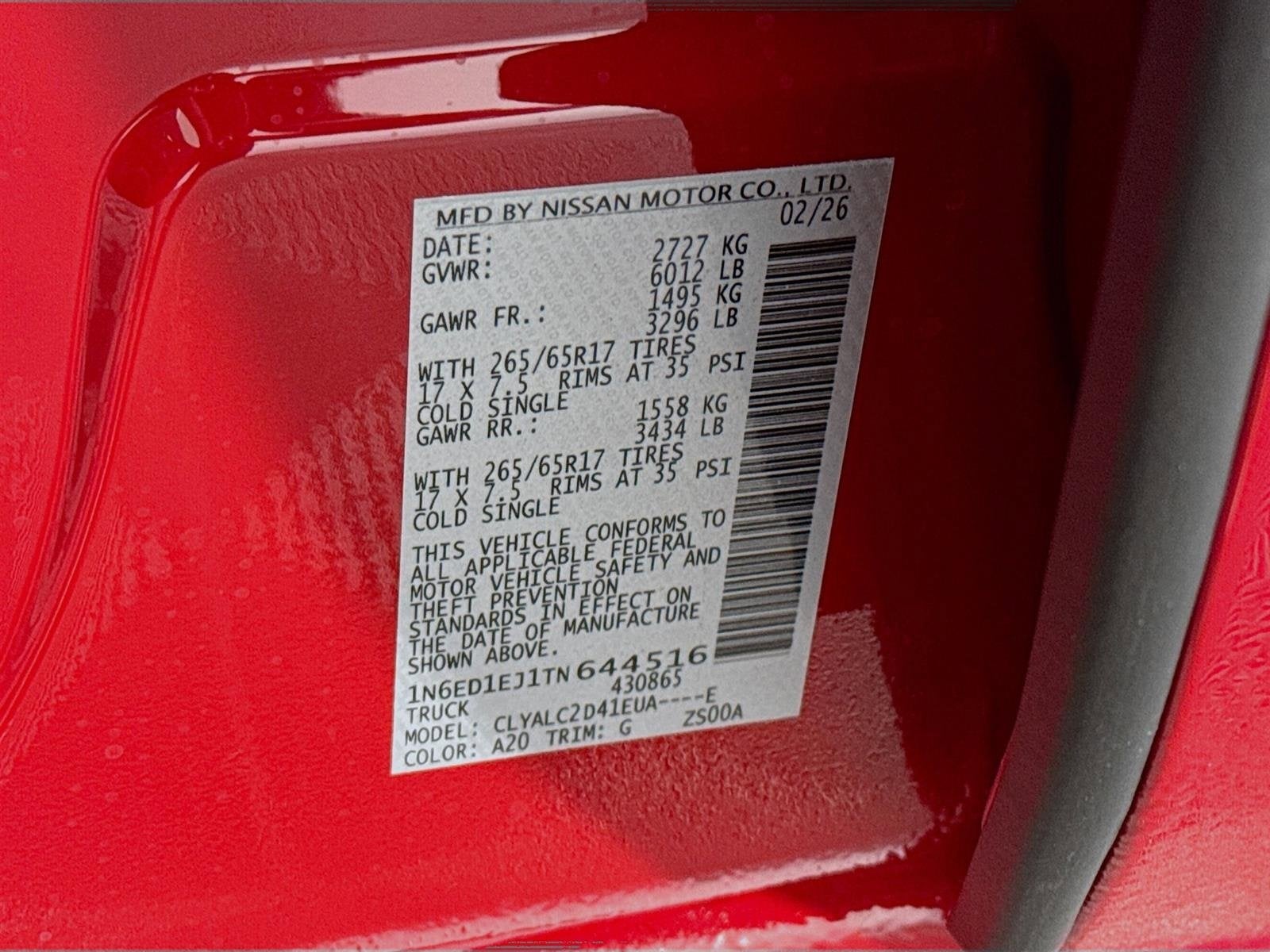 2026 Nissan Frontier SV