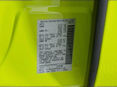 2026 Nissan Frontier PRO-X