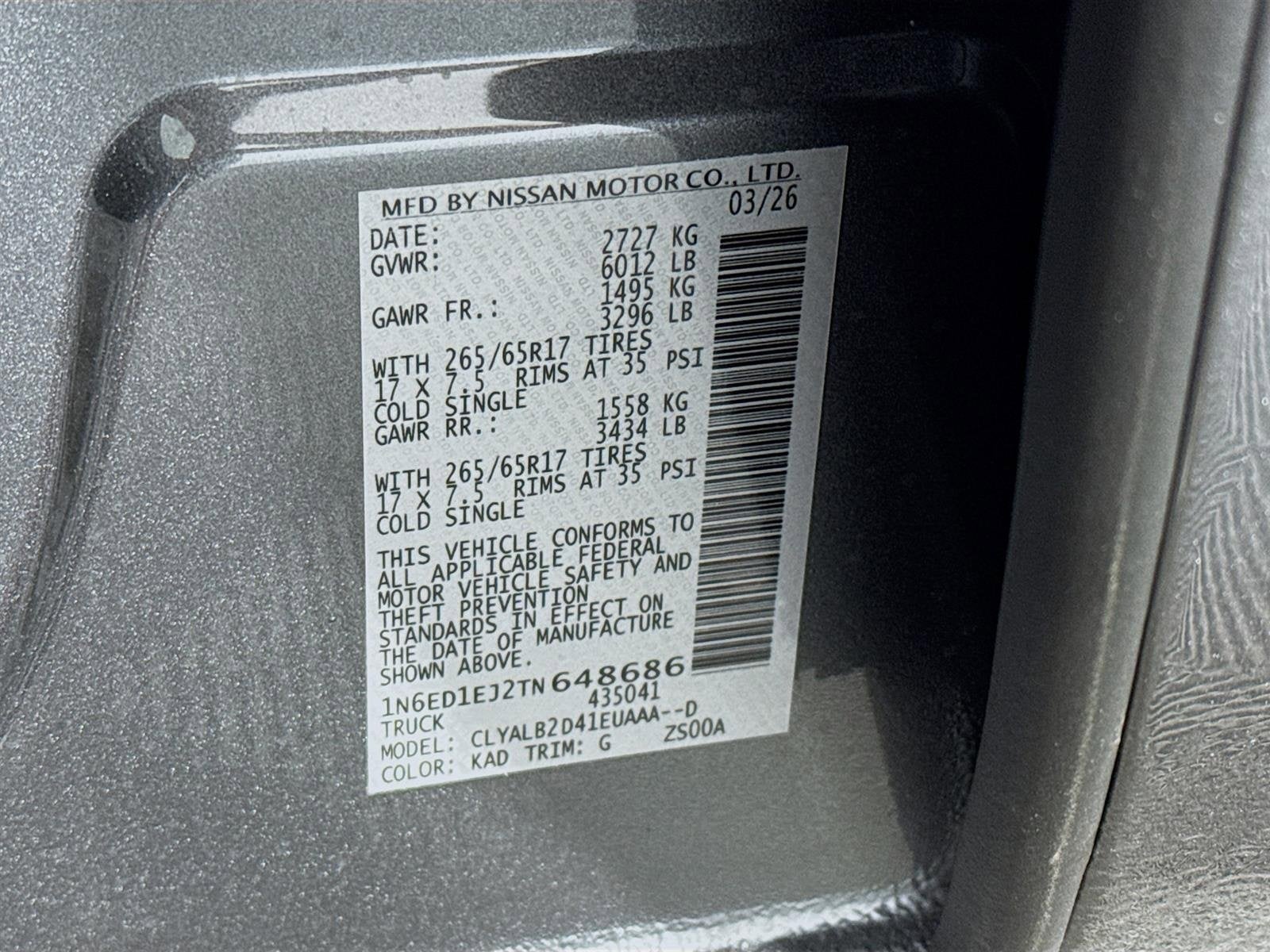 2026 Nissan Frontier SV