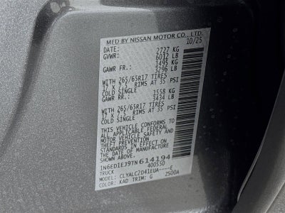 2026 Nissan Frontier SV