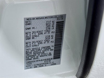 2026 Nissan Frontier SV