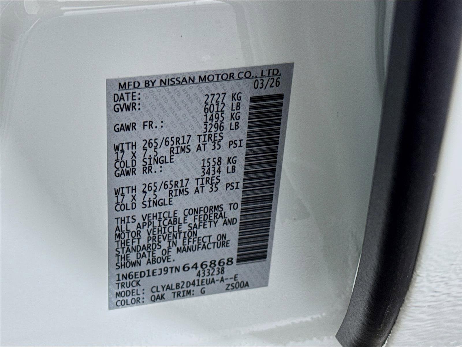 2026 Nissan Frontier SV