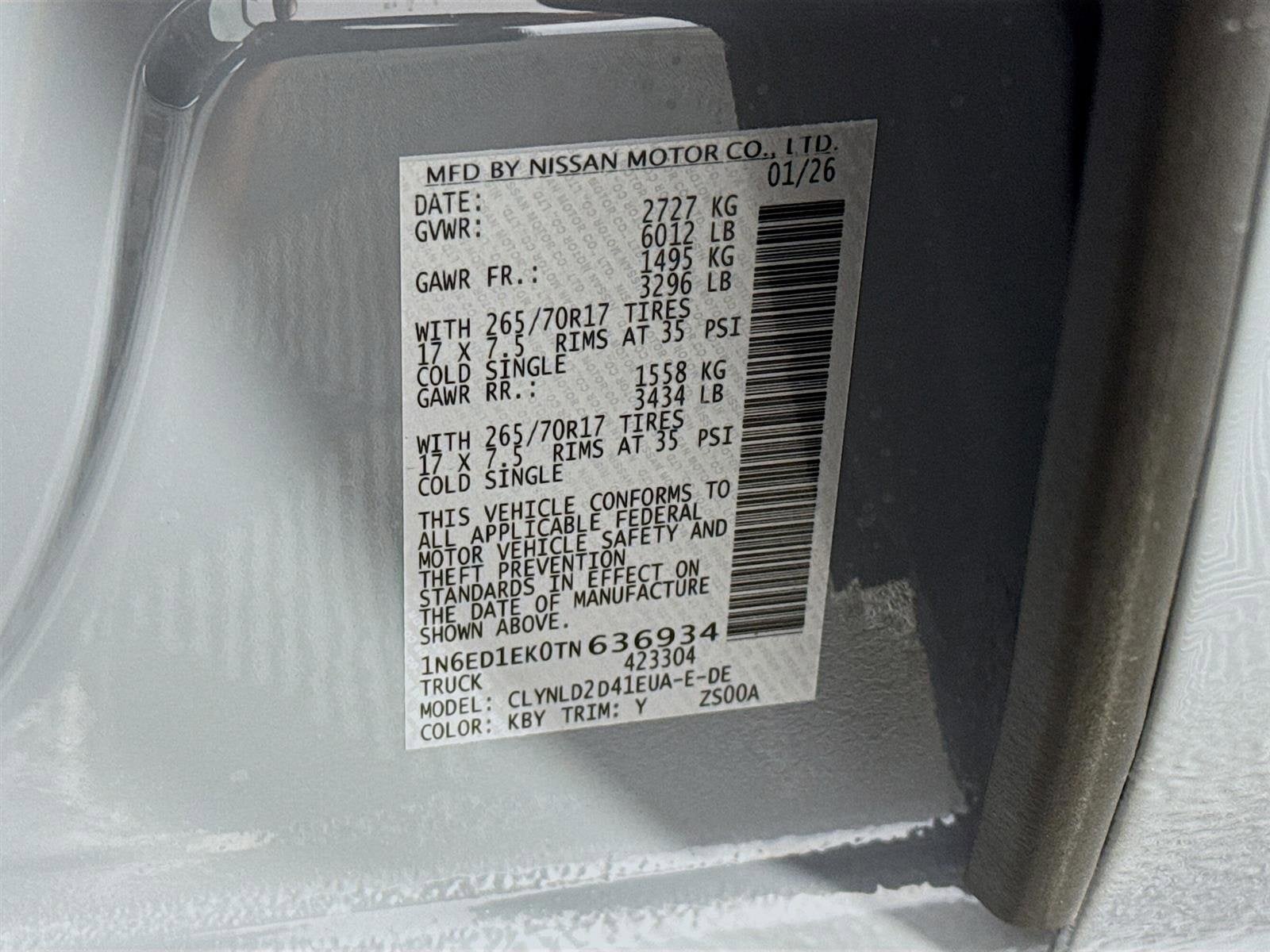 2026 Nissan Frontier PRO-4X w/R Package