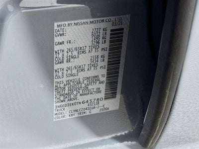 2026 Nissan Frontier SV