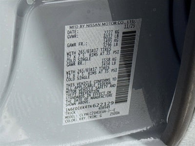 2026 Nissan Frontier SV