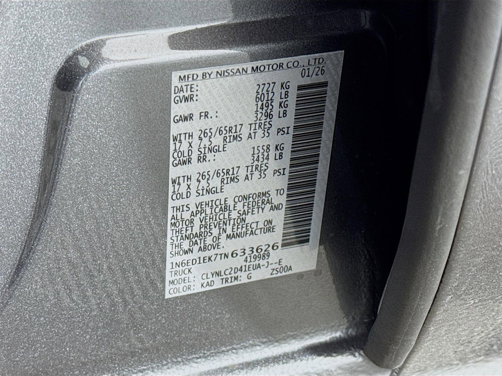 2026 Nissan Frontier SV