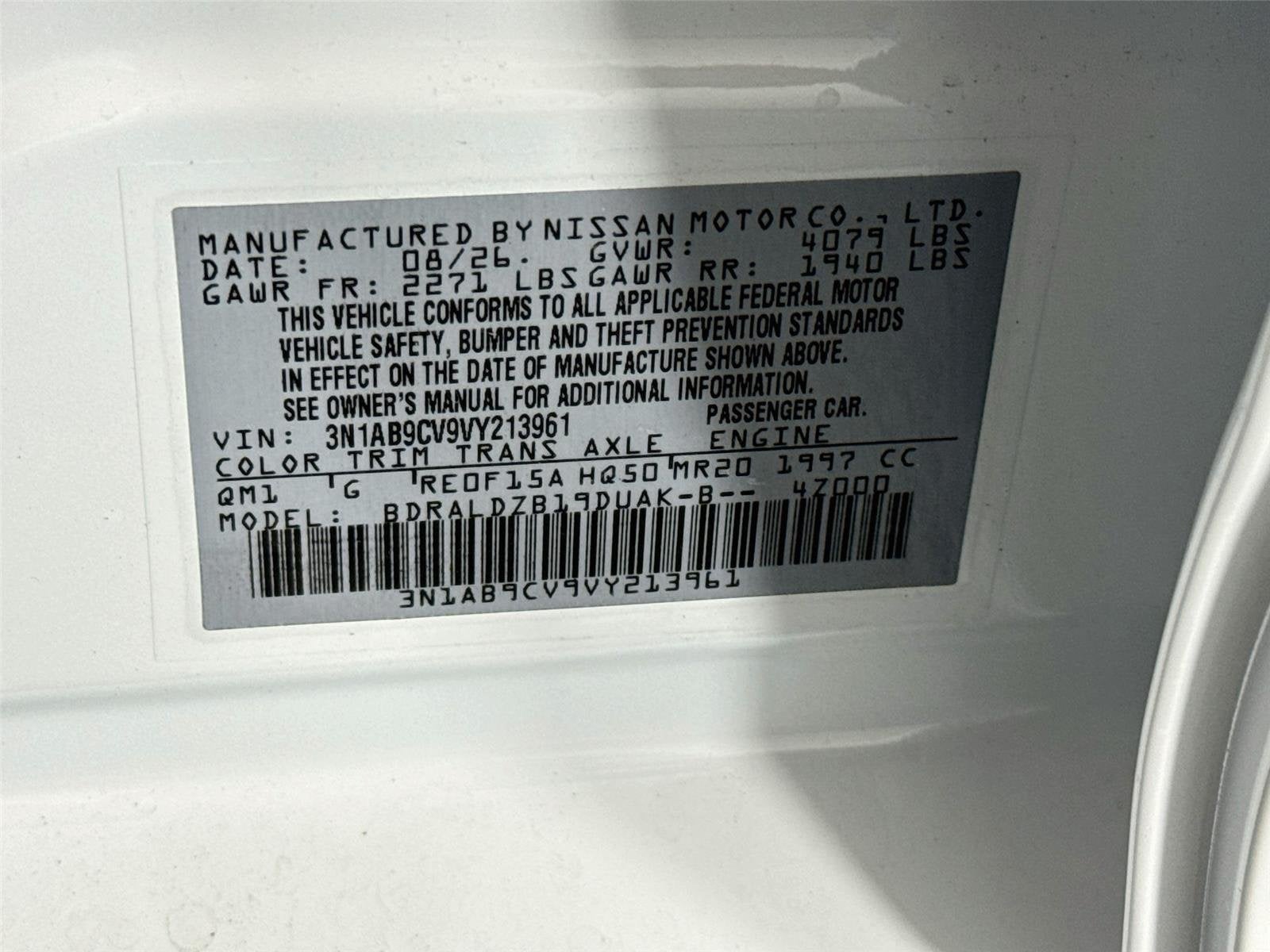 2027 Nissan Sentra SV