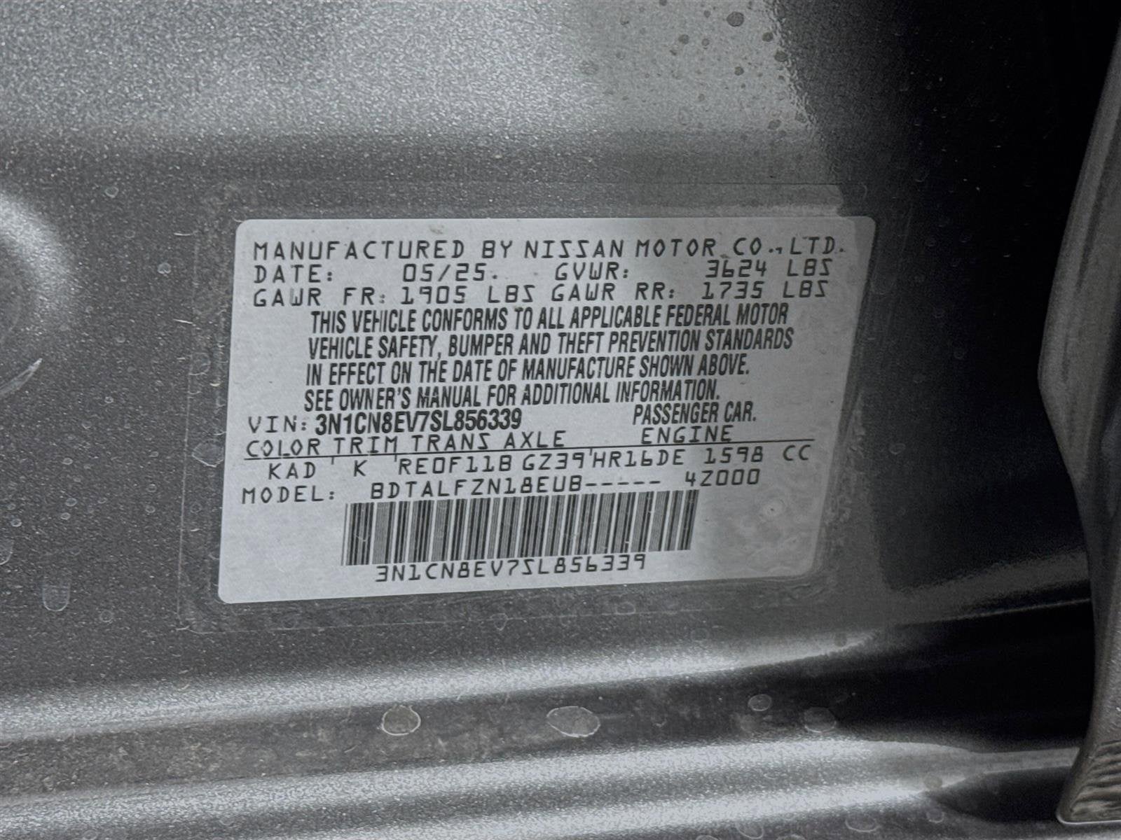 2025 Nissan Versa SV