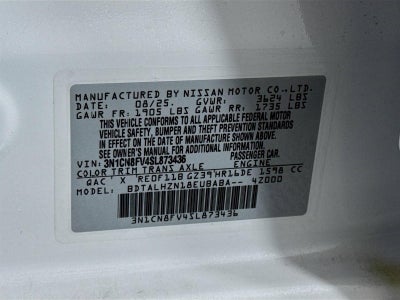 2025 Nissan Versa SR