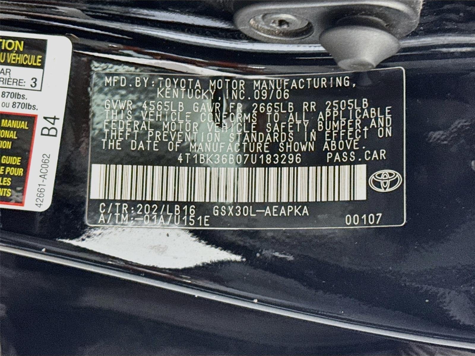 2007 Toyota Avalon Limited