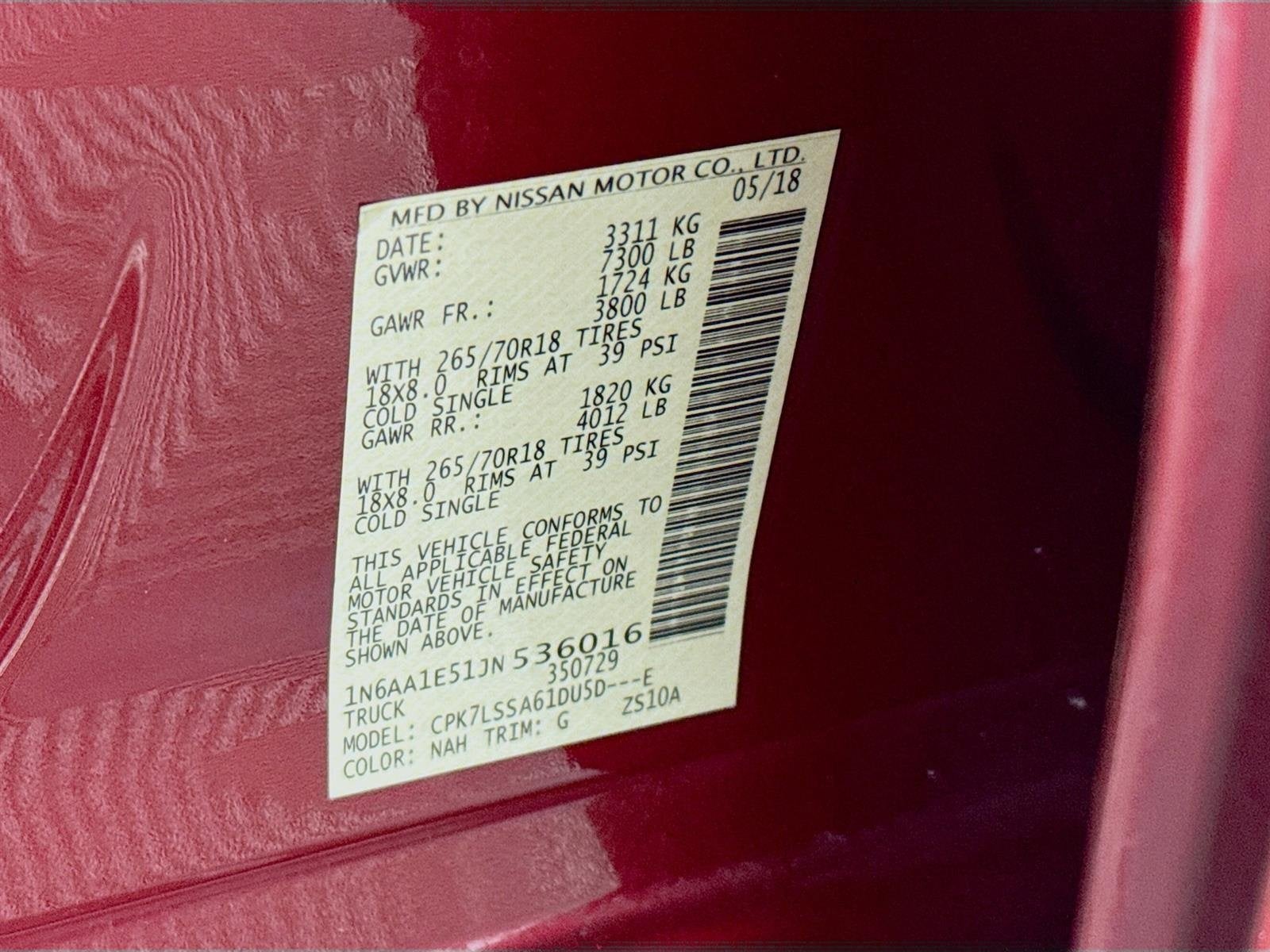 2018 Nissan Titan SV