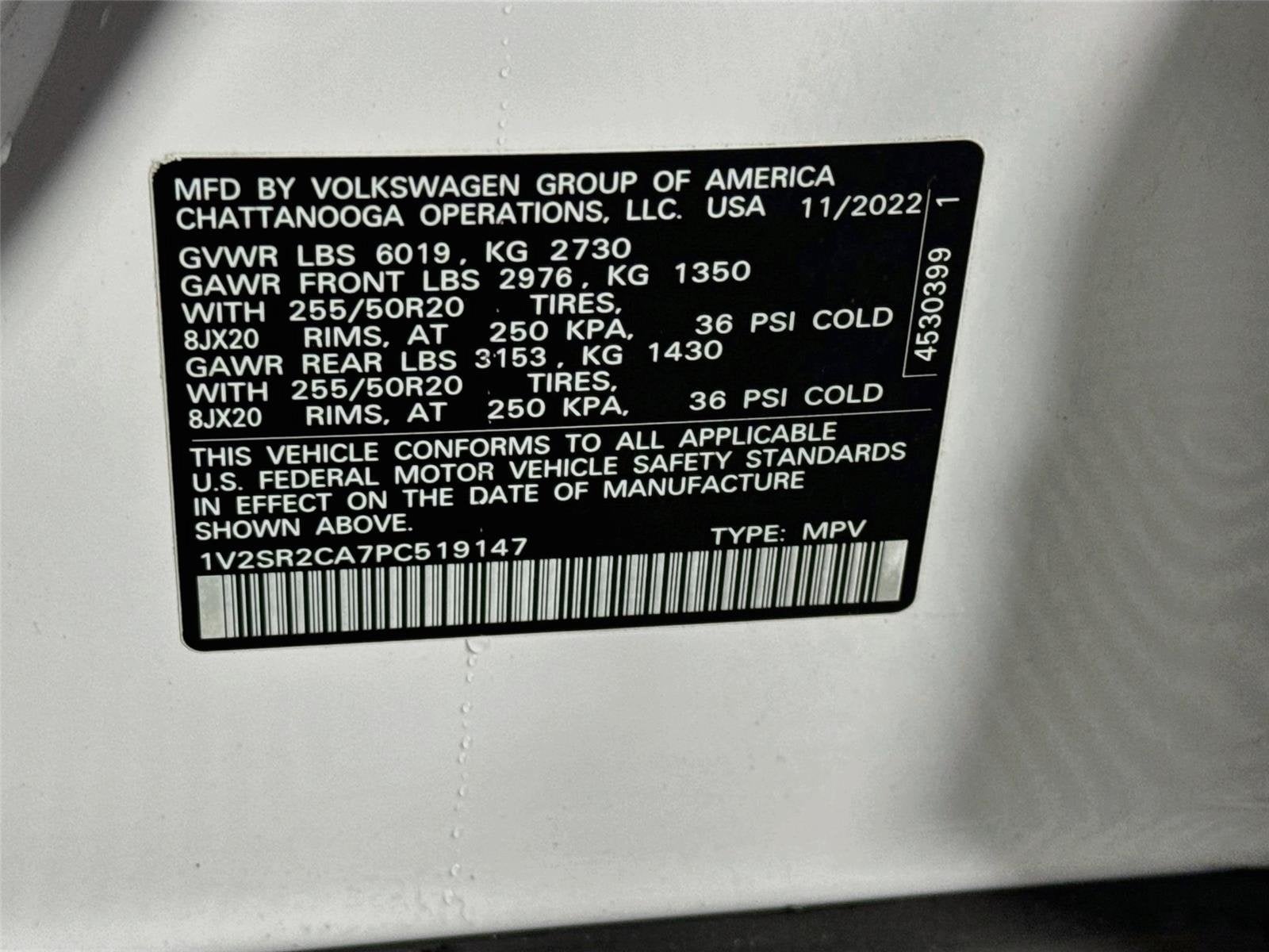 2023 Volkswagen Atlas 3.6L V6 SEL R-Line Black