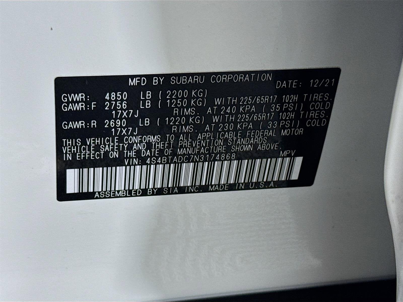 2022 Subaru Outback Premium