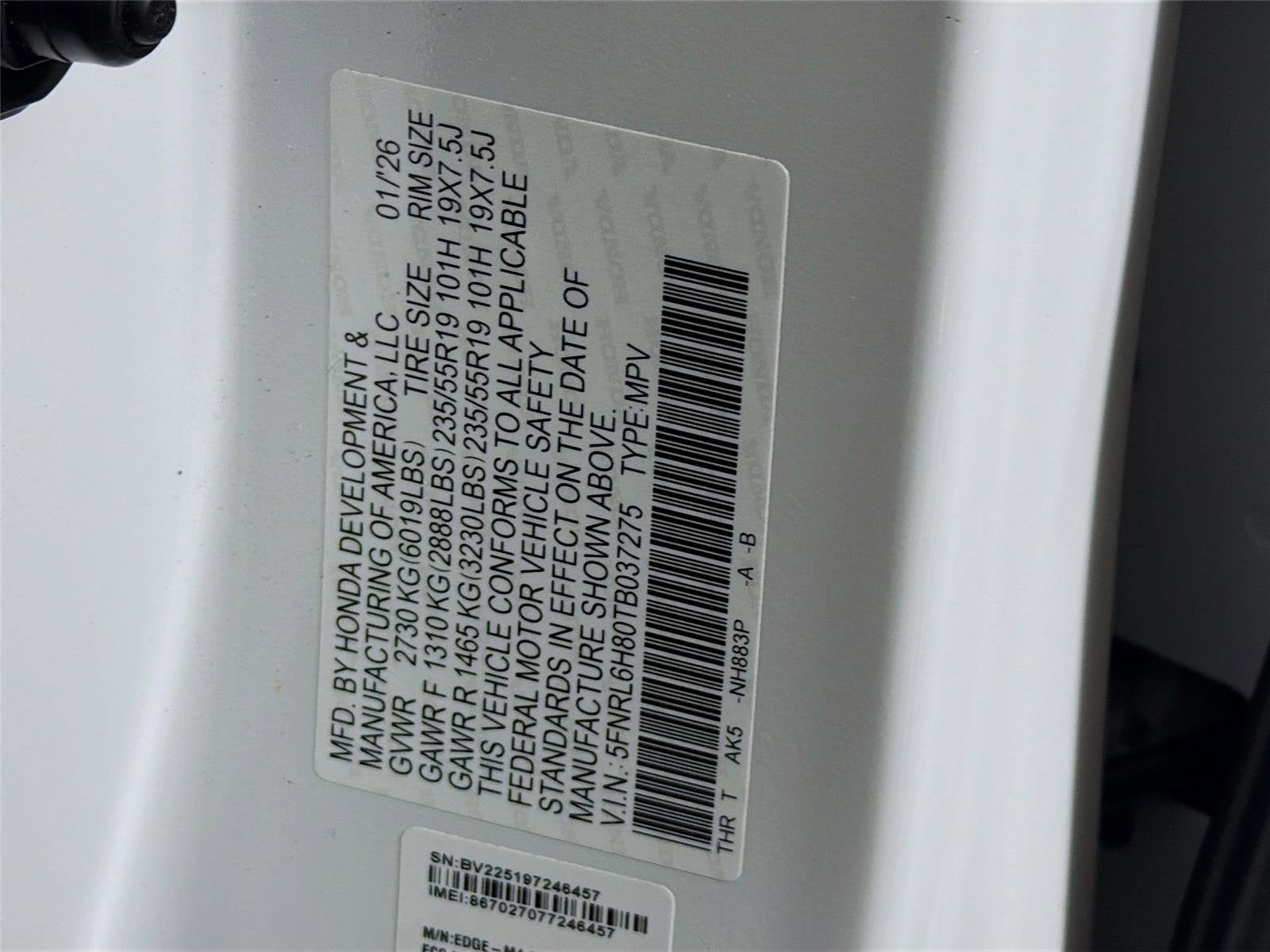 2026 Honda Odyssey Touring