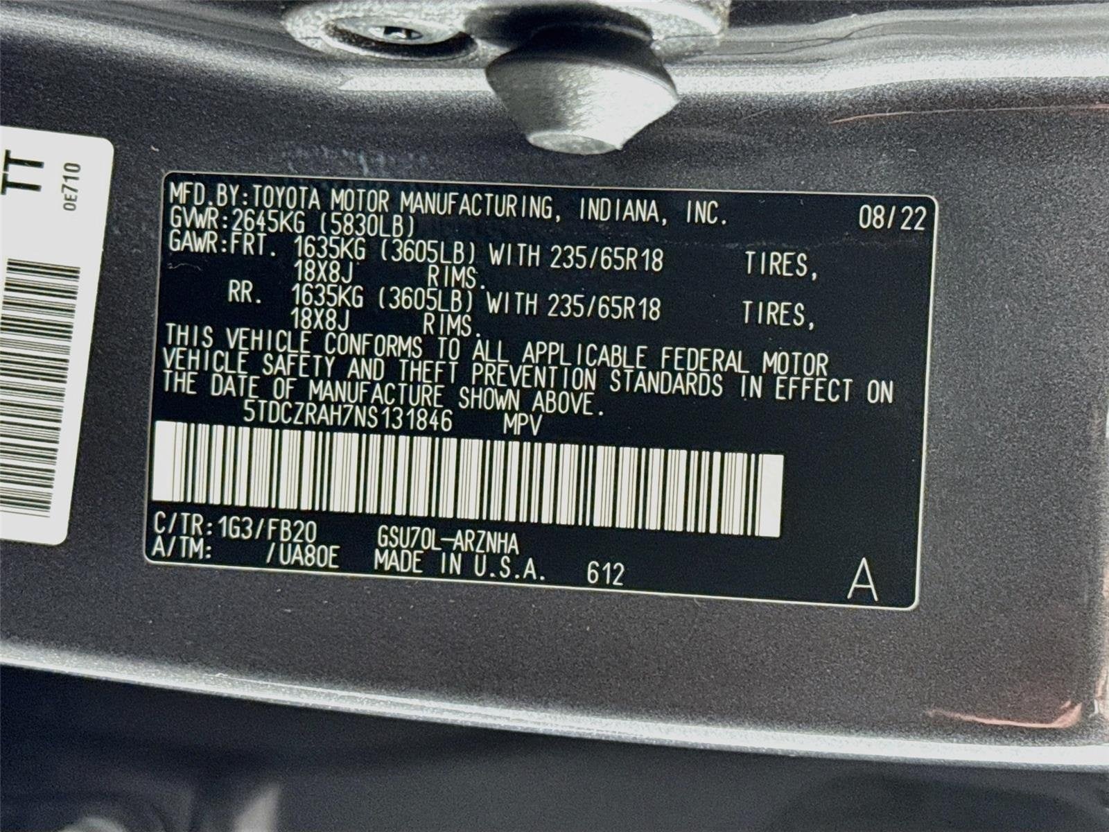 2022 Toyota Highlander L
