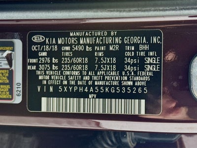 2019 Kia Sorento EX V6