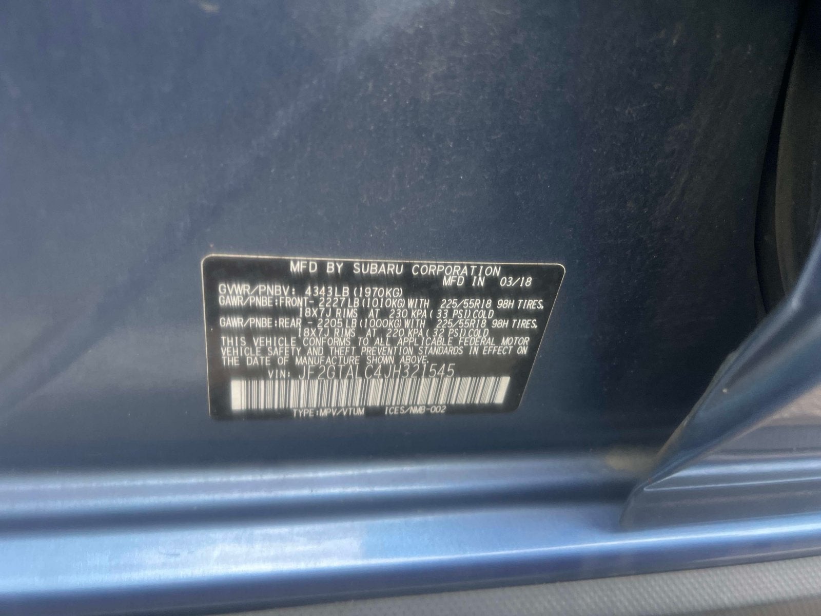 2018 Subaru Crosstrek Limited