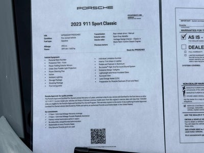2023 Porsche 911 Sport Classic