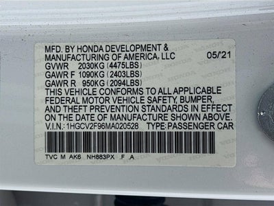 2021 Honda Accord Touring 2.0T