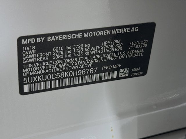 2019 BMW X6 sDrive35i