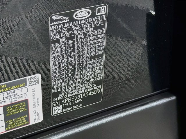 2026 Land Rover Range Rover SE