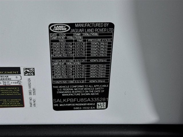 2025 Land Rover Range Rover SE