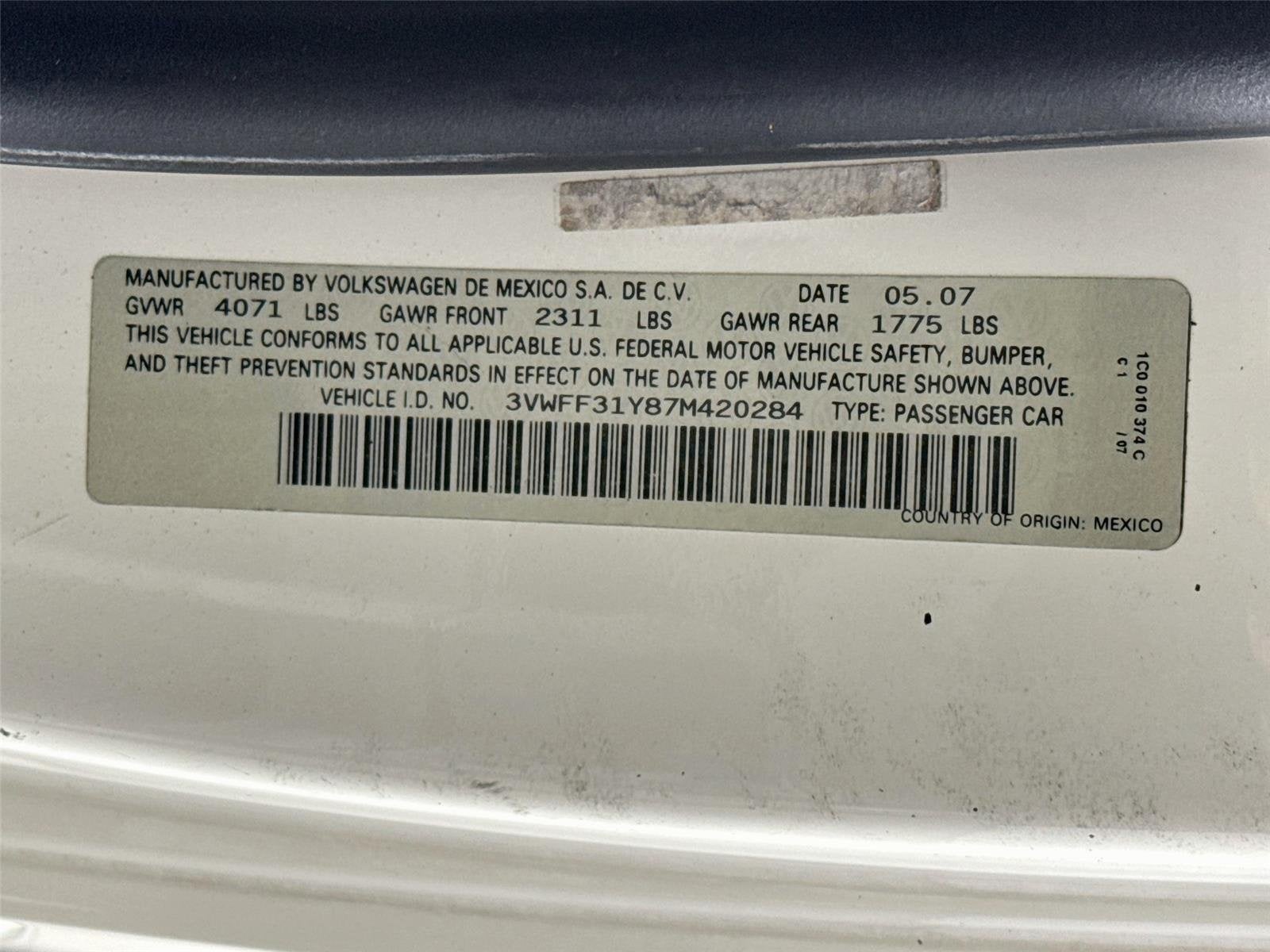 2007 Volkswagen New Beetle Convertible Triple White