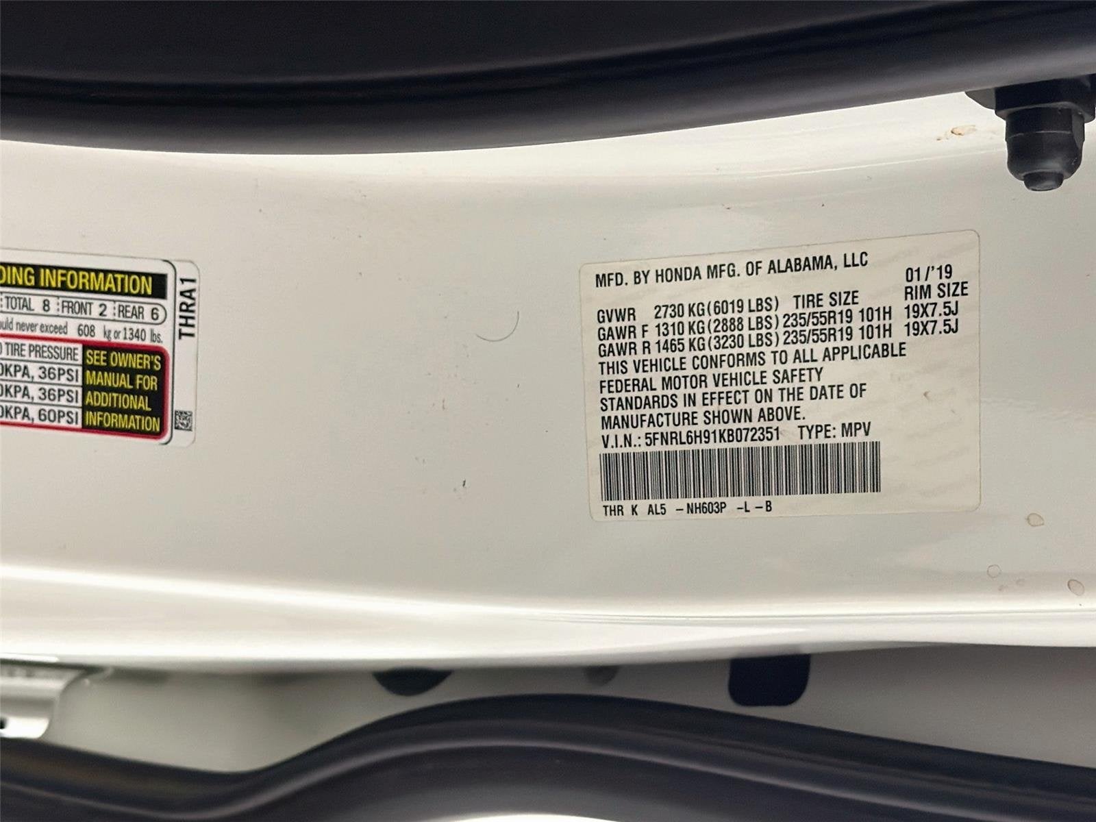 2019 Honda Odyssey Elite