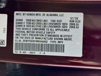 2021 Honda Pilot Touring 8-Passenger
