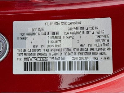 2019 Mazda Mazda MX-5 Miata Club