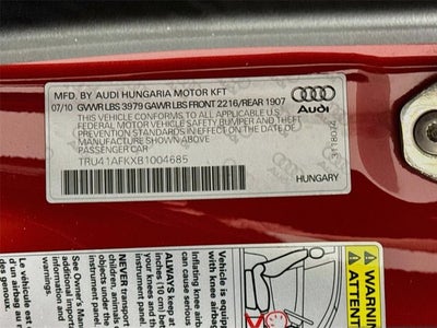 2011 Audi TTS 2.0T Prestige