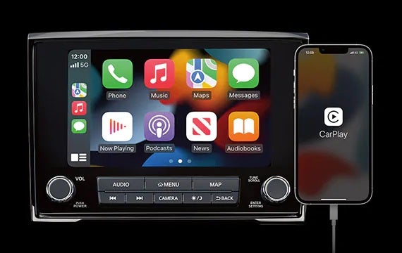 Stay connected with a standard 8" touch-screen display 2023 Nissan Titan | Crown Nissan in St. Petersburg FL