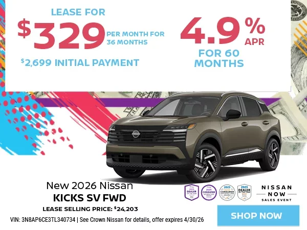 New 2026 Nissan Kicks SV FWD