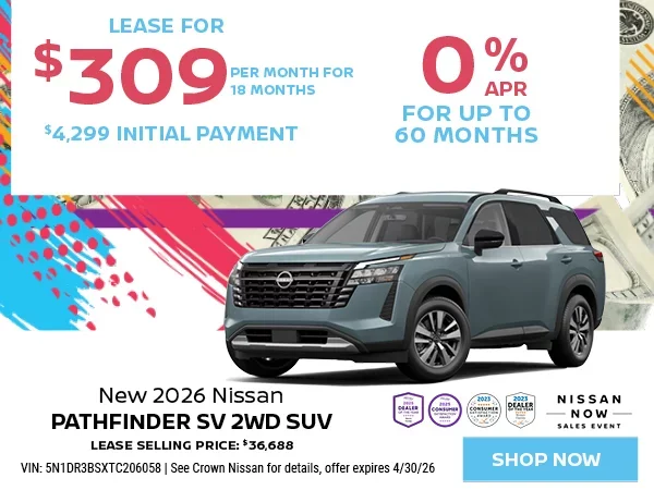 New 2026 Nissan Pathfinder SV 2WD SUV