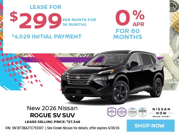 New 2026 Nissan Rogue SV SUV