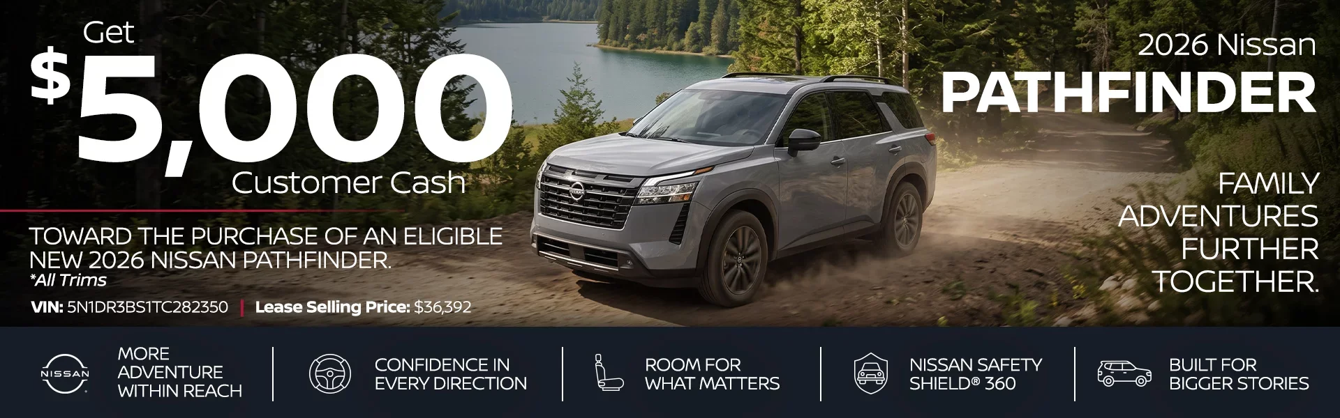 2026 Nissan Pathfinder Get $5,000 Customer Cash