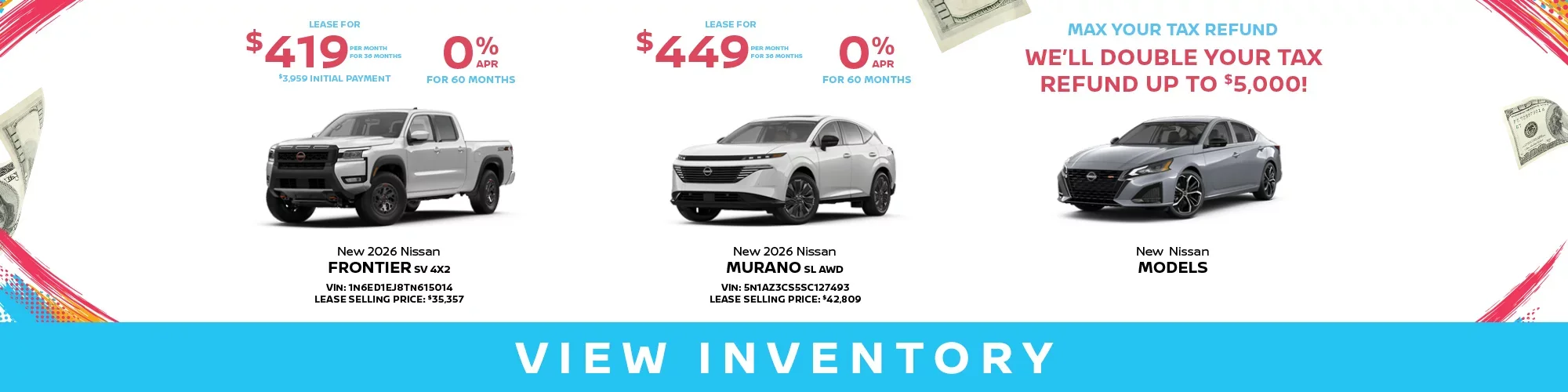 New 2026 Nissan Monthly Specials