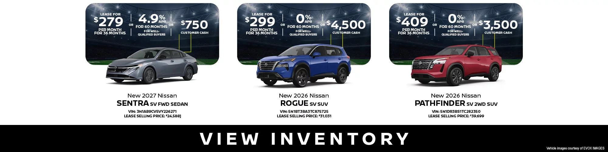 New 2027 Nissan Sentra SV FWD Sedan, 2026 Rogue SV SUV