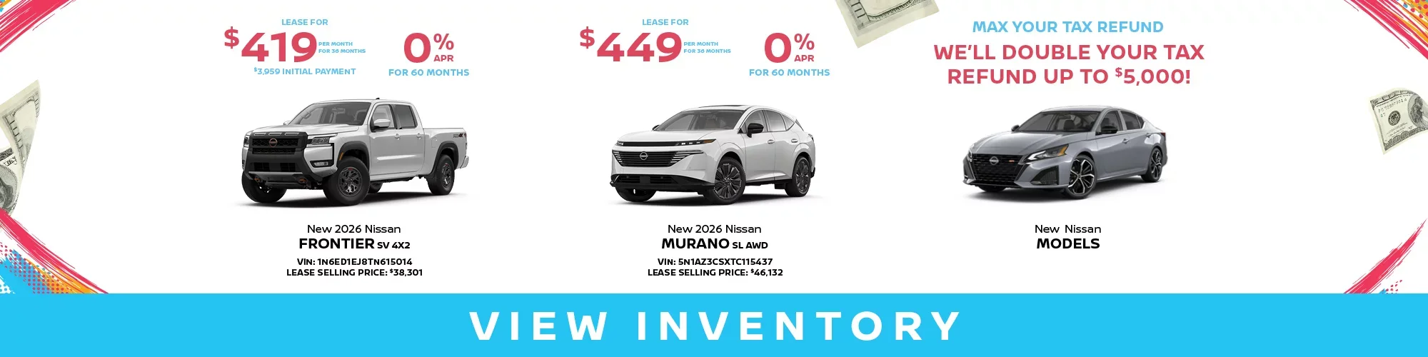 New 2026 Nissan Monthly Specials