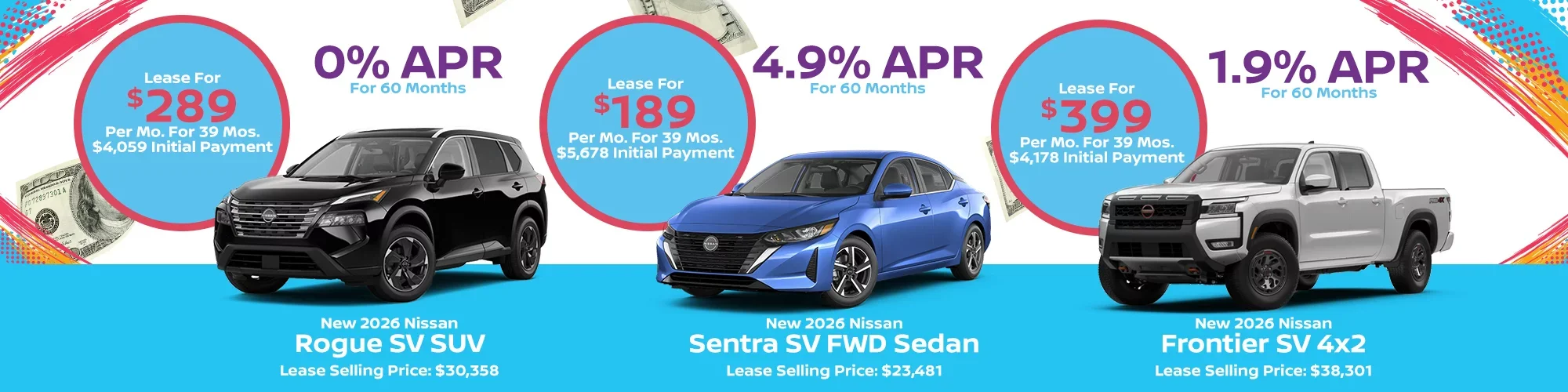 New Nissan Models Lease or APR Offers